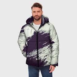Куртка зимняя мужская Размазанные мазки, цвет: 3D-светло-серый — фото 2