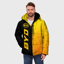 Куртка зимняя мужская BYD - gold gradient: по-вертикали, цвет: 3D-черный — фото 2