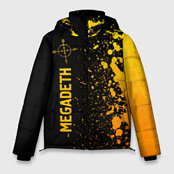 Куртка зимняя мужская Megadeth - gold gradient: по-вертикали, цвет: 3D-черный