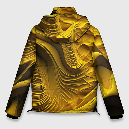 Мужская зимняя куртка Объемная желтая текстура / 3D-Красный – фото 2