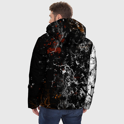 Мужская зимняя куртка Граффити абстрактный рисунок / 3D-Черный – фото 4