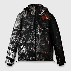Куртка зимняя мужская Граффити абстрактный рисунок, цвет: 3D-светло-серый