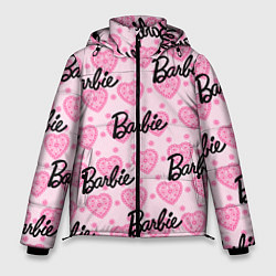 Куртка зимняя мужская Логотип Барби и розовое кружево, цвет: 3D-черный