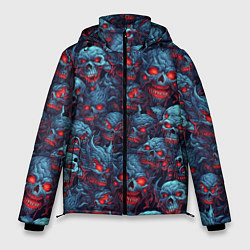 Куртка зимняя мужская Monster skulls pattern, цвет: 3D-черный