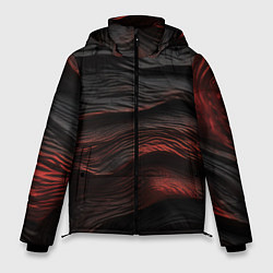 Мужская зимняя куртка Black red texture