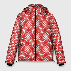 Куртка зимняя мужская Обережные Узоры - Орепей, цвет: 3D-красный