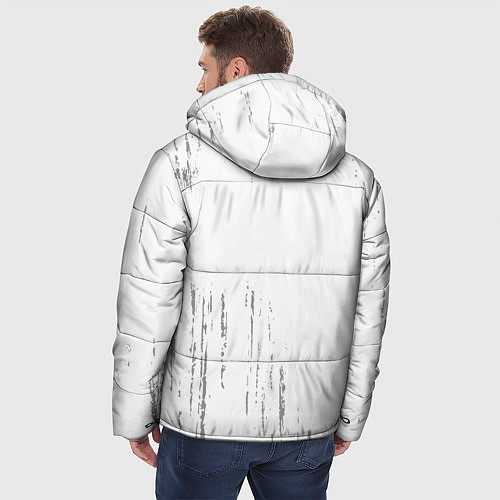 Мужская зимняя куртка Brawl Stars glitch на светлом фоне: надпись, симво / 3D-Черный – фото 4