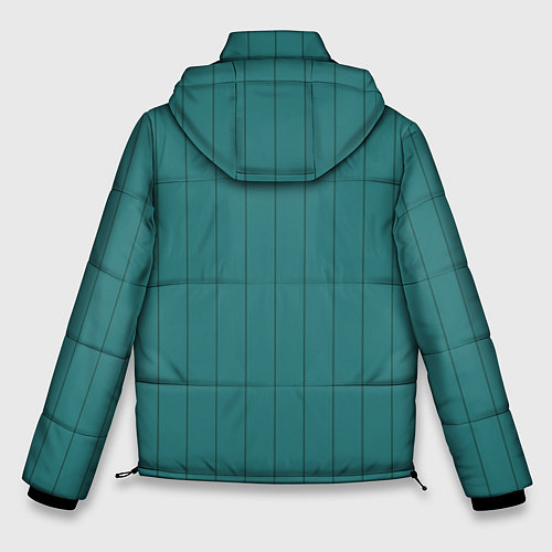 Мужская зимняя куртка Полосатый благородны зелёный / 3D-Светло-серый – фото 2