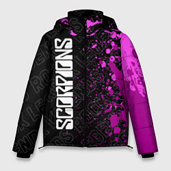 Куртка зимняя мужская Scorpions rock legends: по-вертикали, цвет: 3D-черный