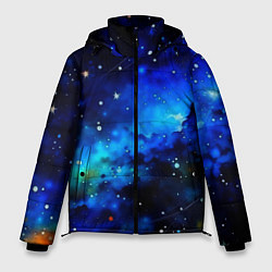 Куртка зимняя мужская Живописный космос, цвет: 3D-черный