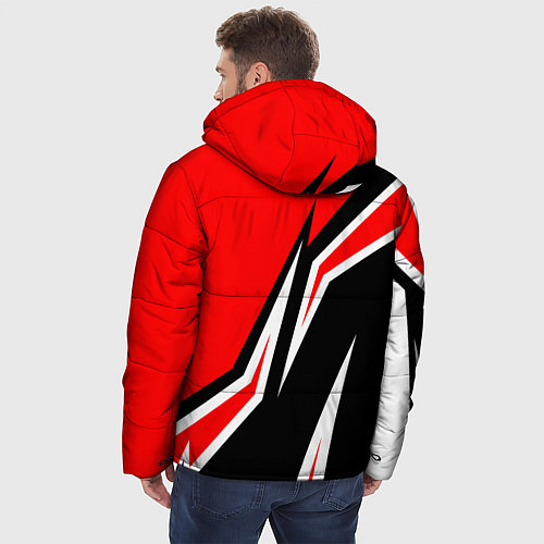 Мужская зимняя куртка Ducati- red stripes / 3D-Черный – фото 4