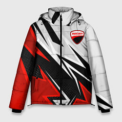 Куртка зимняя мужская Ducati - белый и красный, цвет: 3D-светло-серый