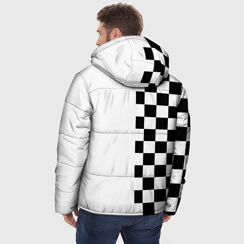 Мужская зимняя куртка Астро шахматка / 3D-Черный – фото 4