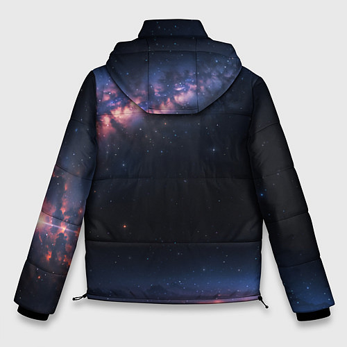 Мужская зимняя куртка Млечный путь в звездном небе / 3D-Красный – фото 2