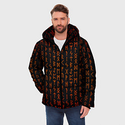 Куртка зимняя мужская Руны - паттерн, цвет: 3D-светло-серый — фото 2