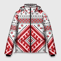 Куртка зимняя мужская Удмуртская роспись, цвет: 3D-светло-серый