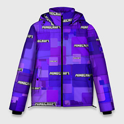 Куртка зимняя мужская Minecraft pattern logo, цвет: 3D-светло-серый