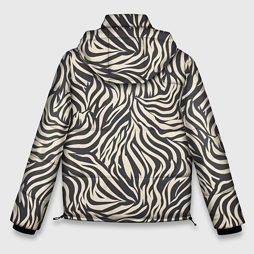 Мужская зимняя куртка Зебра паттерн / 3D-Светло-серый – фото 2