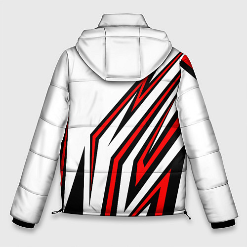 Мужская зимняя куртка Ducati - абстрактные линии / 3D-Красный – фото 2