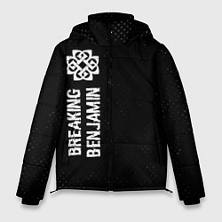 Куртка зимняя мужская Breaking Benjamin glitch на темном фоне: по-вертик, цвет: 3D-черный