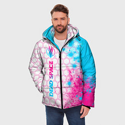 Куртка зимняя мужская Dead Space neon gradient style: по-вертикали, цвет: 3D-черный — фото 2
