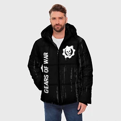 Куртка зимняя мужская Gears of War glitch на темном фоне: надпись, симво, цвет: 3D-черный — фото 2