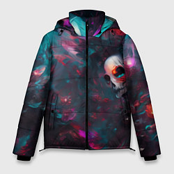 Куртка зимняя мужская Череп - красочная фантазия - нейросеть, цвет: 3D-черный