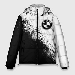 Куртка зимняя мужская BMW - black and white, цвет: 3D-светло-серый