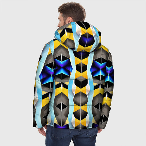 Мужская зимняя куртка Vanguard geometric pattern - neural network / 3D-Черный – фото 4