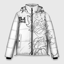 Куртка зимняя мужская Ван пис - Луффи гир 5, цвет: 3D-светло-серый