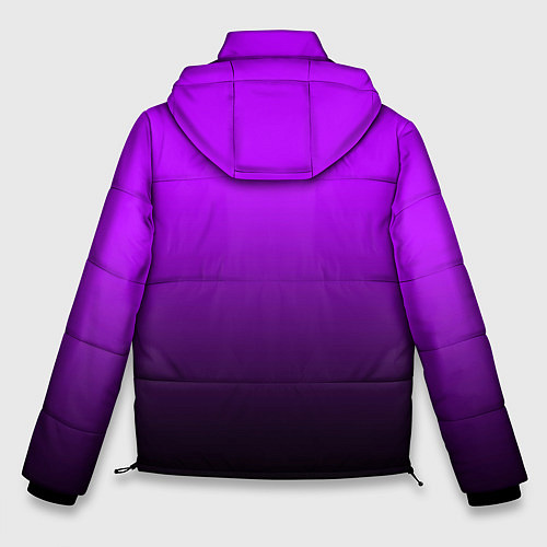 Мужская зимняя куртка Градиент фиолетово-чёрный / 3D-Светло-серый – фото 2