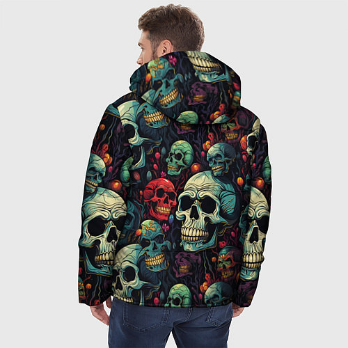 Мужская зимняя куртка Милый skull / 3D-Черный – фото 4