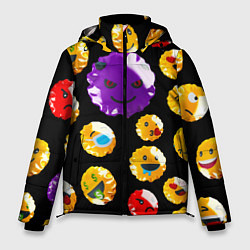 Куртка зимняя мужская Хитрый эмоджи, цвет: 3D-светло-серый