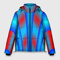 Куртка зимняя мужская Сине-красные, цвет: 3D-светло-серый