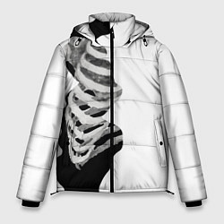 Куртка зимняя мужская Скелет под одеждой, цвет: 3D-черный