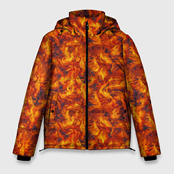 Куртка зимняя мужская Огненный узор, цвет: 3D-светло-серый