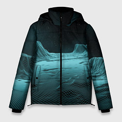 Куртка зимняя мужская Space landscape - vaporwave, цвет: 3D-красный