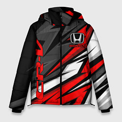 Куртка зимняя мужская Honda - CR-V - геометрия, цвет: 3D-черный