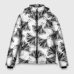 Куртка зимняя мужская Butterflies - gothic pattern, цвет: 3D-черный