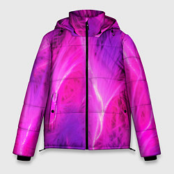 Куртка зимняя мужская Pink abstract texture, цвет: 3D-красный