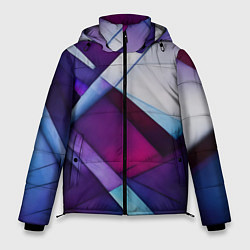 Куртка зимняя мужская Геометрическая абстракция - нейросеть, цвет: 3D-светло-серый