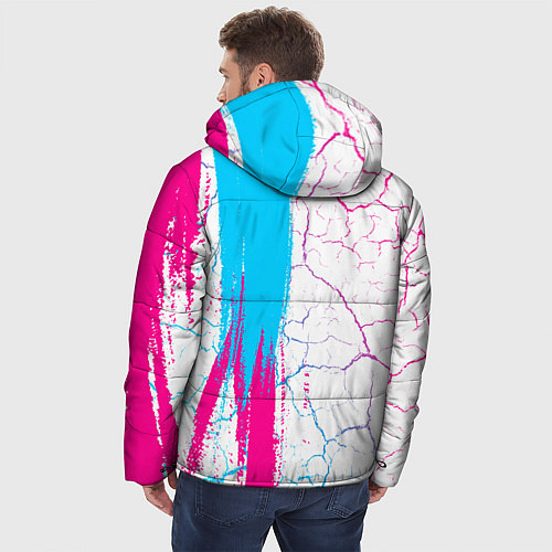 Мужская зимняя куртка Evangelion neon gradient style: по-вертикали / 3D-Черный – фото 4
