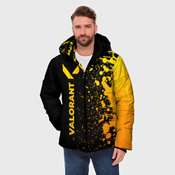Куртка зимняя мужская Valorant - gold gradient: по-вертикали, цвет: 3D-черный — фото 2