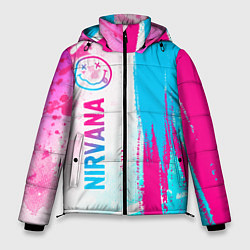 Куртка зимняя мужская Nirvana neon gradient style: по-вертикали, цвет: 3D-черный