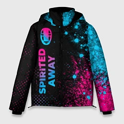 Куртка зимняя мужская Spirited Away - neon gradient: по-вертикали, цвет: 3D-черный