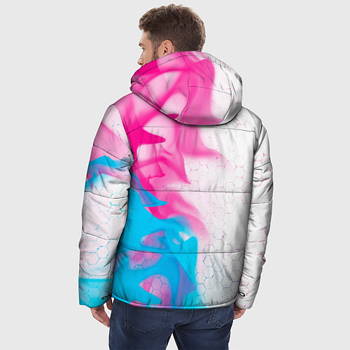 Мужская зимняя куртка Portal neon gradient style: по-вертикали / 3D-Черный – фото 4