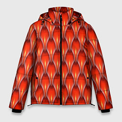 Куртка зимняя мужская Шкура красного дракона, цвет: 3D-черный