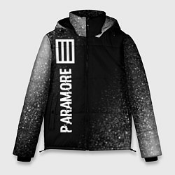 Куртка зимняя мужская Paramore glitch на темном фоне: по-вертикали, цвет: 3D-черный