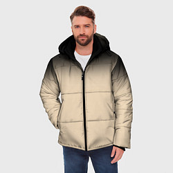 Куртка зимняя мужская Градиент: от черного к телесному, цвет: 3D-светло-серый — фото 2