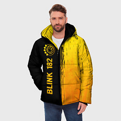 Куртка зимняя мужская Blink 182 - gold gradient: по-вертикали, цвет: 3D-черный — фото 2